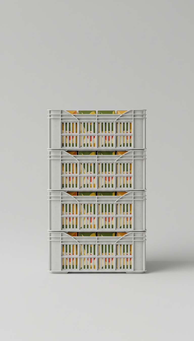 Milk Packets Off-White Crate